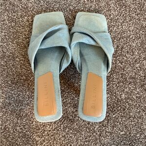 Billini Women's Denim Blue Slide Sandals